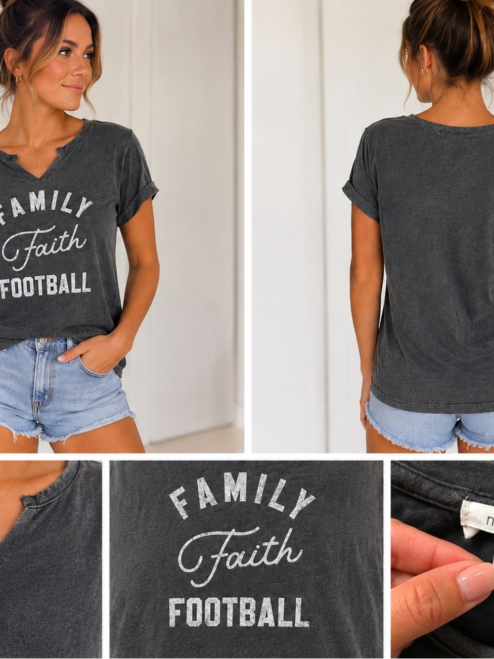 Maurices Family Faith Football Tee – Size Medium